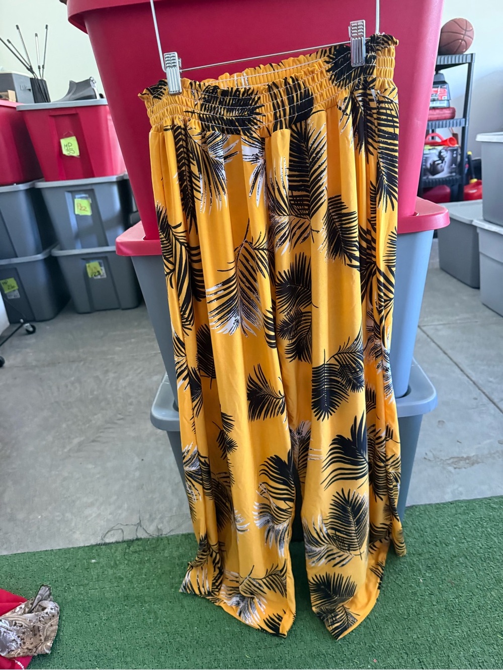 Yellow Tropical Print Women’s pants p59